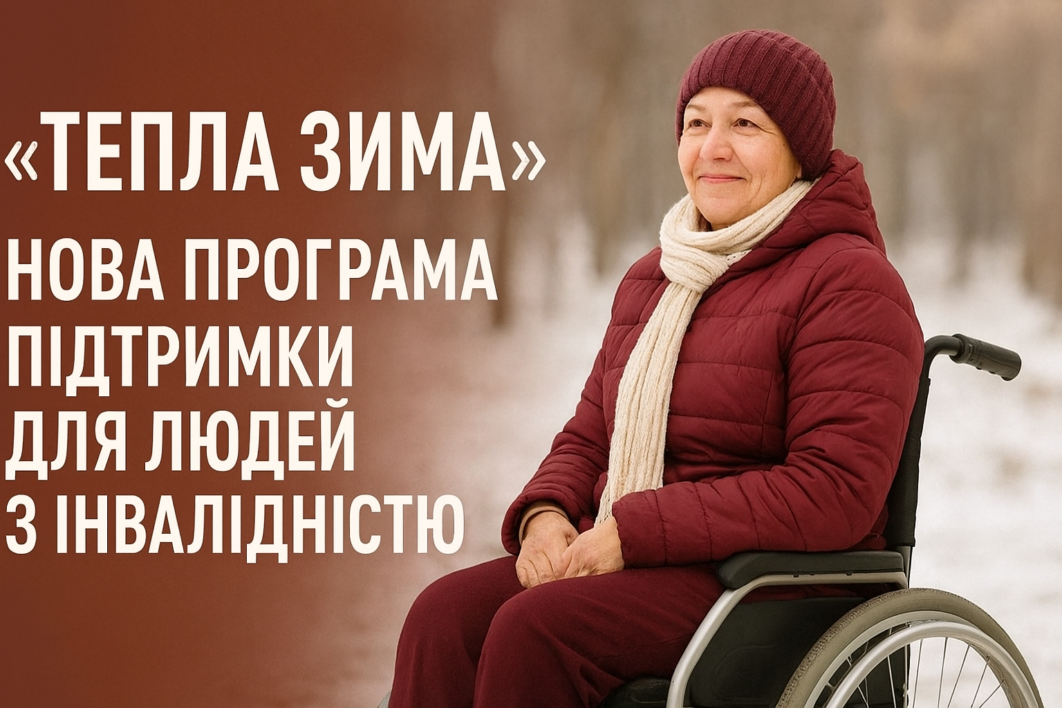 «Тепла зима»: нова програма підтримки для людей з інвалідністю